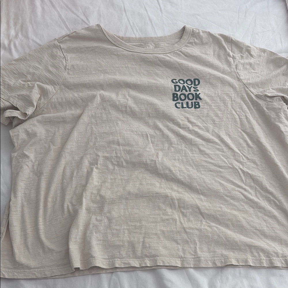Old Navy Cream Short Sleeve Tee Casual Comfort